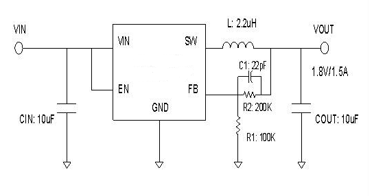 CXSU63102固定工作频率的电流模式控制的同步降压转换芯片输出1.5A的电流PWM控制器1.5MHz的频率