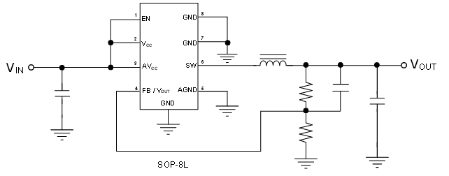 CXSD6242 high efficiency current mode synchronous buck PWM DC-DC regulator portable application 100% duty cycle