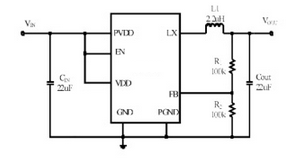 电流模式1,5MHZ固定频率CXSD62309驱动2A负载同步降压DC转换器2.3V-6V宽电压输入高效的转换效率100%占空比