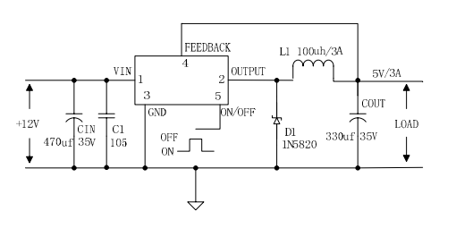 CXSD62556 52KHz fixed frequency PWM buck (step-down) DC/DC converter  3A load with high efficiency