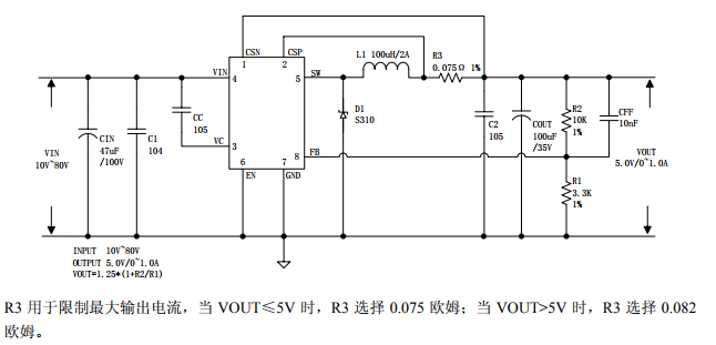 CXSD62557 PWM控制环路调节占空比从0~85%之间线性变化高效高压降压型DC-DC转换器1.0A输出电流