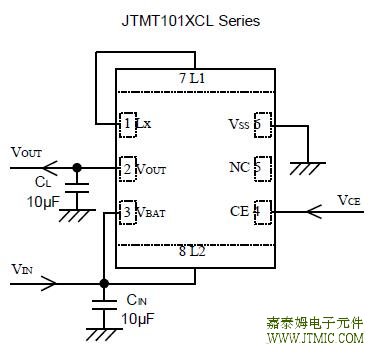 TYPICAL APPLICATION CIRCUIT JTMT101XCL Series