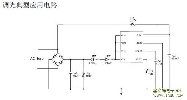 JTMT8121调光典型应用电路