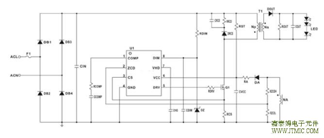 JTMT8321典型应用电路