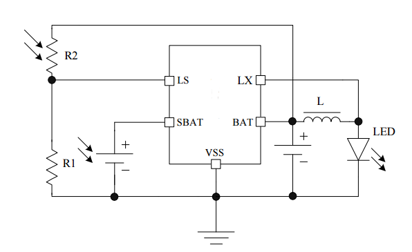Cxle8725 is a solar lawn lamp LED constant current drive control chip the output current range is 3mA to 100mA Low quiescent current 17 microamps