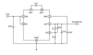 The cxld6410 uses charge transfer technology to realize the step-down operation, and the efficiency is twice as high as the normal linear voltage regulator. Different from the common DCDC