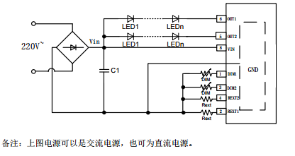 Cxle8634e is a dual channel dimmable LED constant current drive control chip. The chip uses the constant current setting and control technology patented by our company
