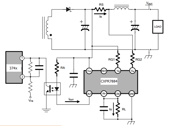 Over Current Protection IC  CXPR7884 a current detection and over current protection IC. It includes a current shunt comparator and shutdown comparator with a precision shunt regulator like