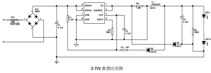 Cxle8821a is a high precision step-down LED constant current driver chip The chip is integrated with 600V power switch and adopts patented drive and current detection mode