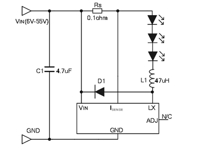 Cxle8698 is a continuous current mode buck constant current driver chip. When the input voltage is higher than the LED voltage, it can be effectively used to drive one or more LEDs in series