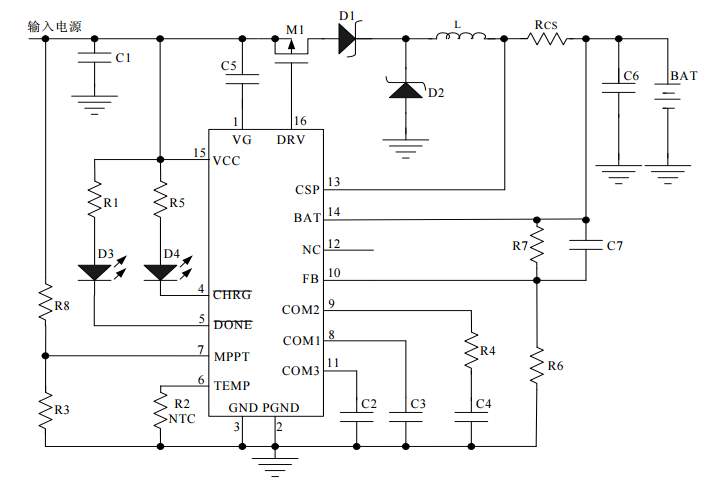Cxlb7356 is a PWM Buck mode charge management integrated circuit powered by solar cells, which has the function of tracking the maximum power point of solar cells