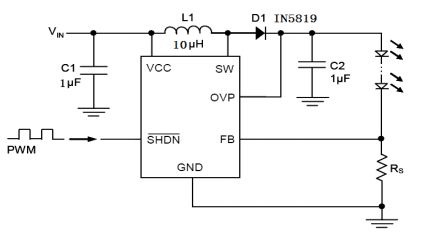 The CXLE8122 is a step-up DC/DC converter specifically designed to drive up to 5 series white  LEDs with constant current. Series connection of the LEDs provides identical LED currents  resulting
