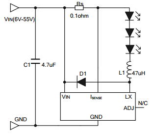 Cxle8836 is a continuous current mode buck constant current driver chip When the input voltage is higher than the LED voltage it can be effectively used to drive one or more LEDs in series