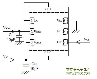 Inductor Built-in stable step-up power supply is configured  using only two capacitors connected externall,CXDC65102 synchronous step-up micro DC/DC converter which integrates an inductor