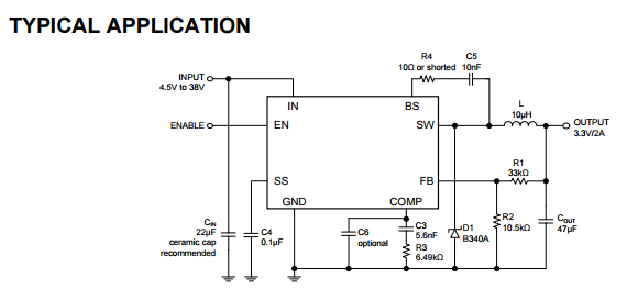 The switching frequency of CXSD62338 is 385kHz and current mode operation provides fast transient response and eases loop stabilization Protection features include cycle-by-cycle current limit