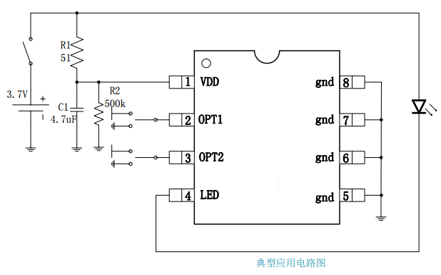 Cxle87128 is a multifunctional constant current LED flashlight special chip which works from 2.5V to 5.5V It has constant current output and adjustable current