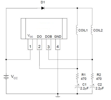 Complementary Output Hall Effect Latch CXMD3281 The device includes an on-chip Hall voltage a Schmitt trigger to provide switching hysteresis for noise rejection a temperature compensation circuit