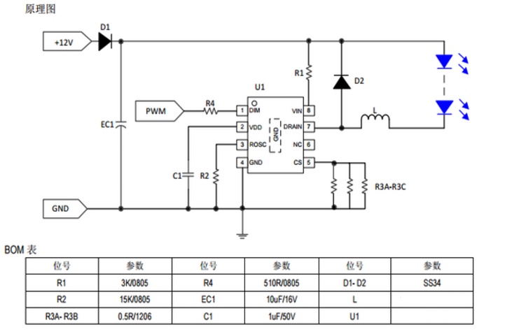 Cxle8792e is a step-down LED driver chip applied to DC-DC constant output current. It is internally integrated with LED constant current control, PWM dimming, CS short circuit protection