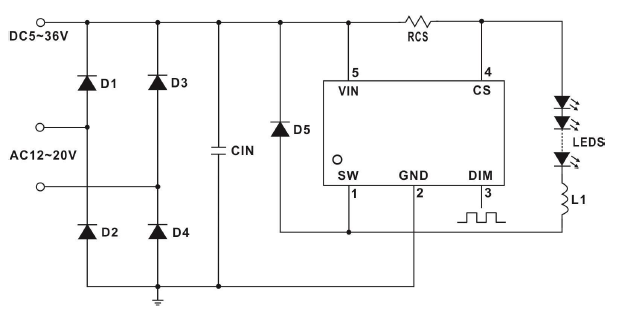 Cxle8771 is a continuous inductive current mode step-down led cross current driver For efficiently driving one or more in series LED The input voltage range of IC is 5V~40V and the output current