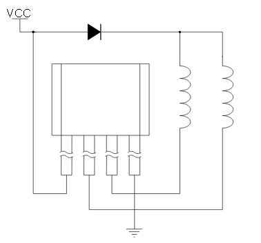 applied to a 2-phase DC motor CXMD3210 a 1-chip composed of hall sensor and output coil drivers,Typical operation current up to 0.45A and operating voltage range is from 2.8V~20V
